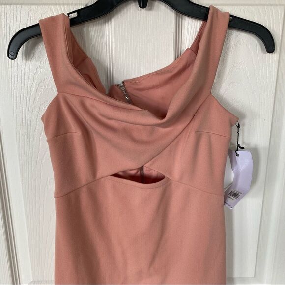 Bec & Bridge Salt Lake cutout Blush Pink Off The Shoulder Dress Size 6 NWT - Picture 5 of 7
